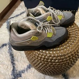 Jordan’s grey and lime green Authentic